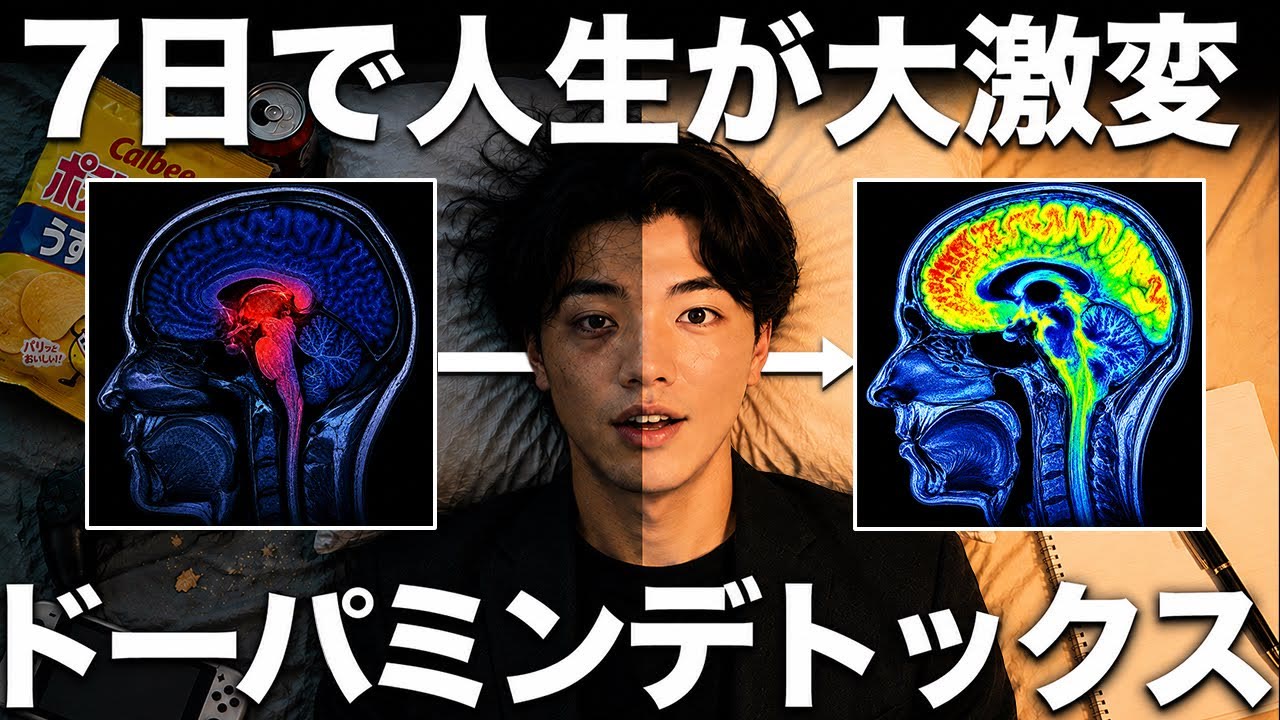 動画『【脳が変わる】たった1週間で"ドーパミン中毒"から抜け出す方法』のサムネイル